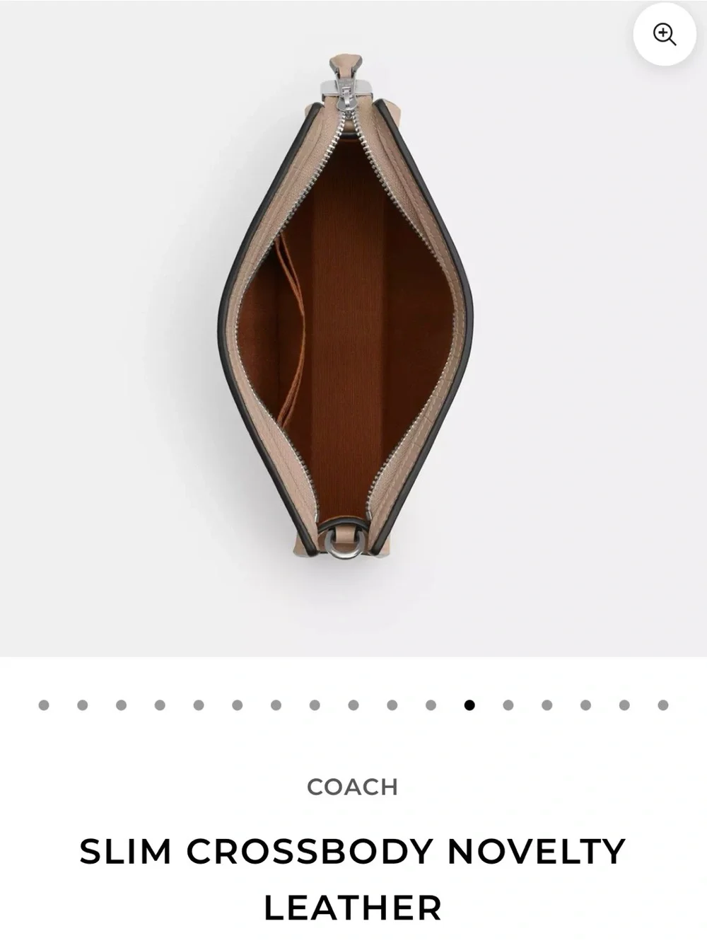 Coach SLIM CROSSBODY NOVELTY LEATHER in stone